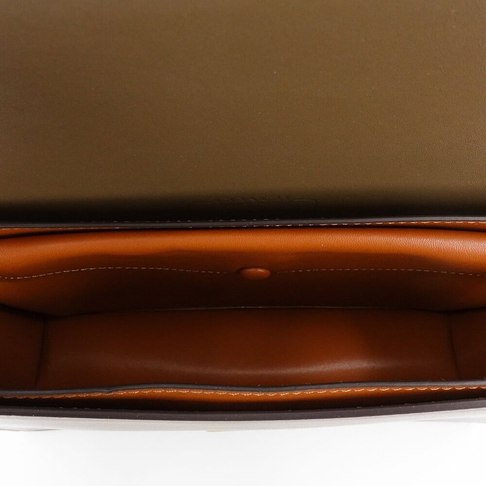 Coach Bandit Leather Shoulder Bag Dark Stone Gray OS - Picture 10 of 12